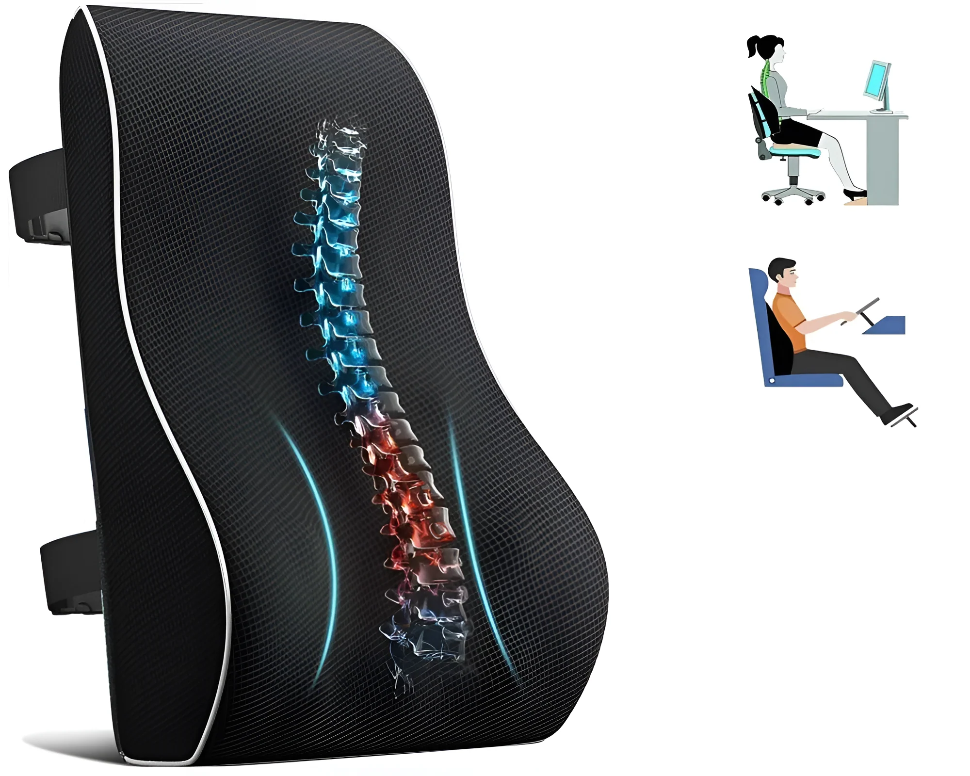 Memory Foam Lumbar Cushion - Image 2