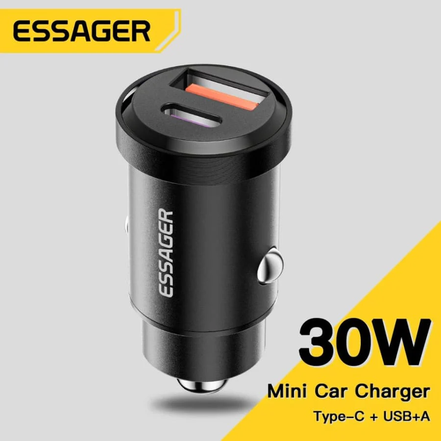 Essager Car Charger (Type C & USB Port) - Image 9