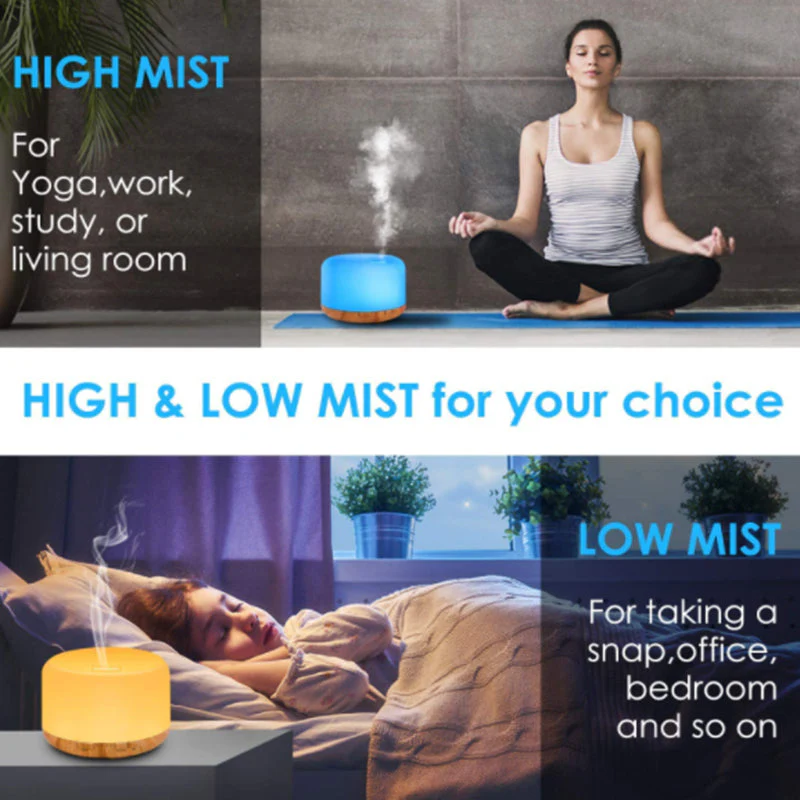 Essential Oil Diffuser 500ml Remote Control Diffusers with 10ml Essential Oil - Image 8
