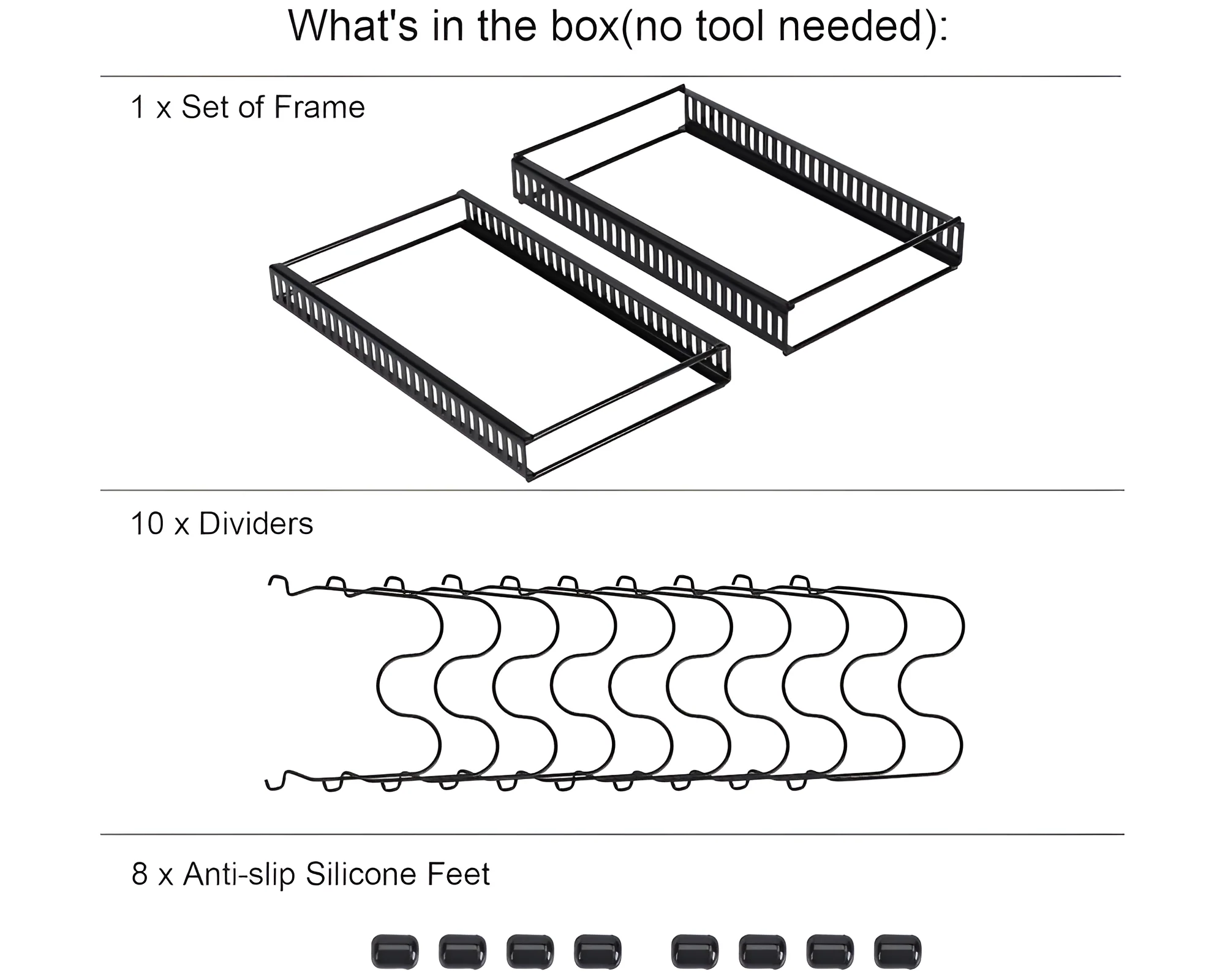 Expandable Lid and Pan Organiser Black Rack - Image 7