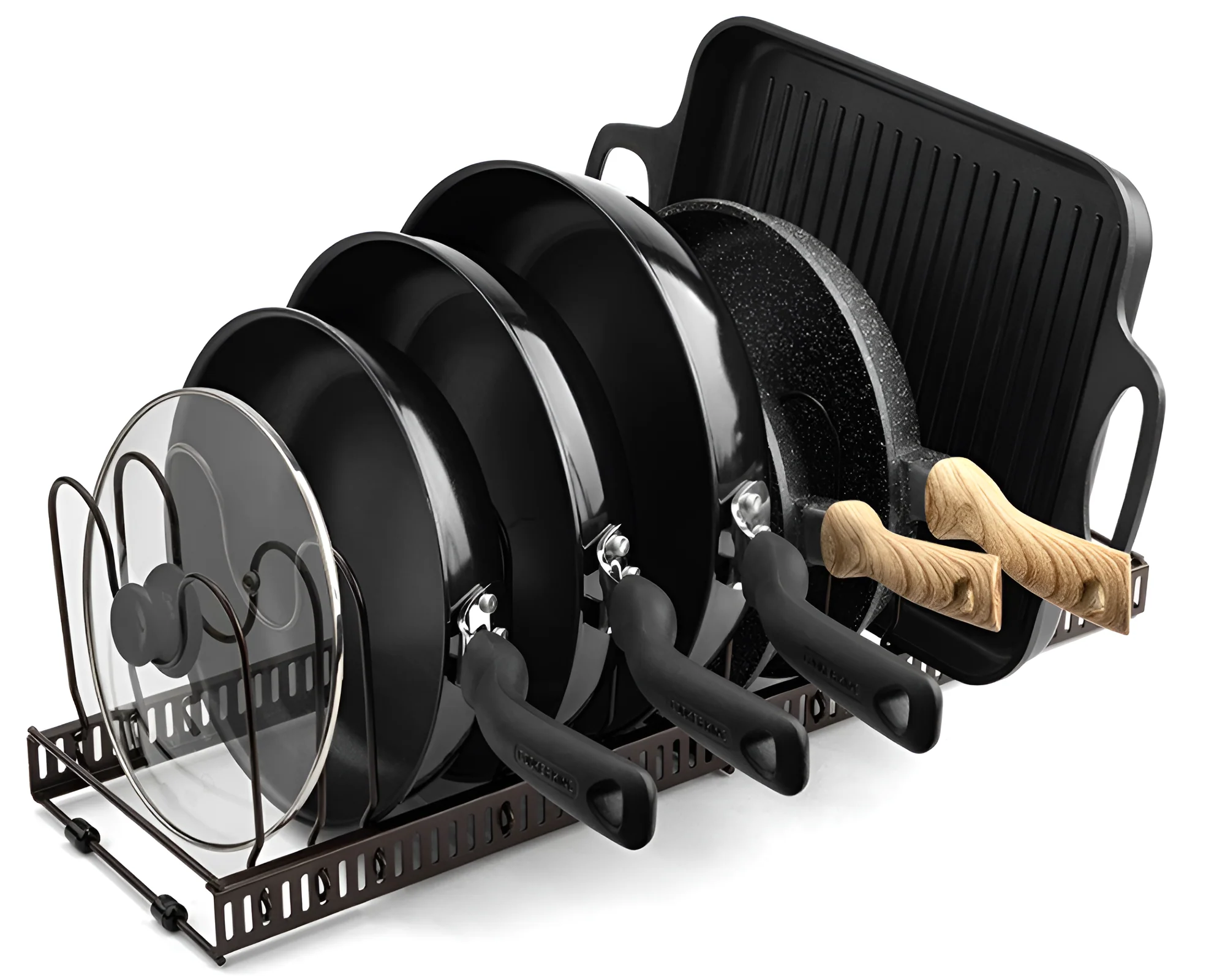 Expandable Lid and Pan Organiser Black Rack - Image 8