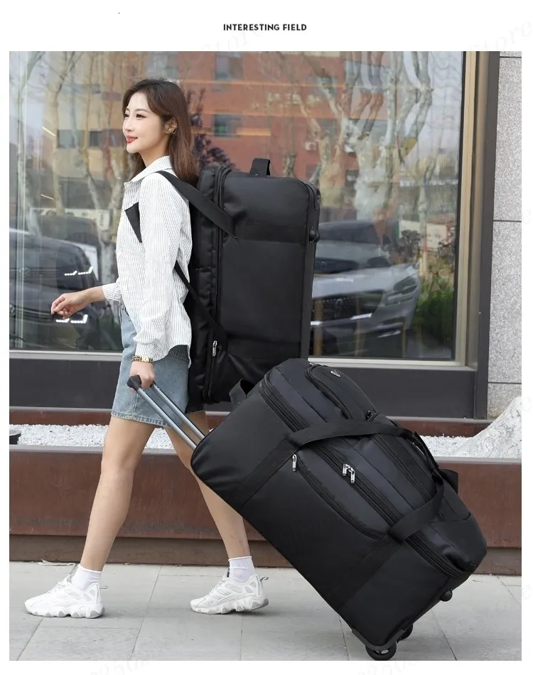 Expandable Rolling Checked-In Duffle Bag with Wheels - Image 4