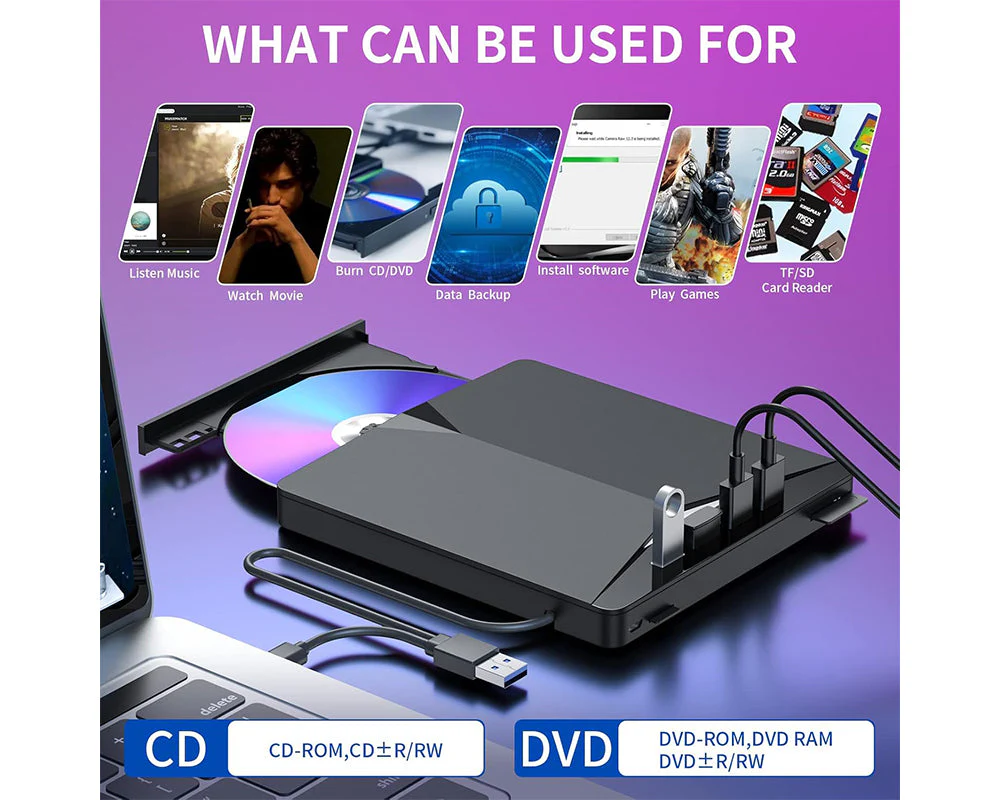 External DVD Drive CD/DVD Writer - Image 3