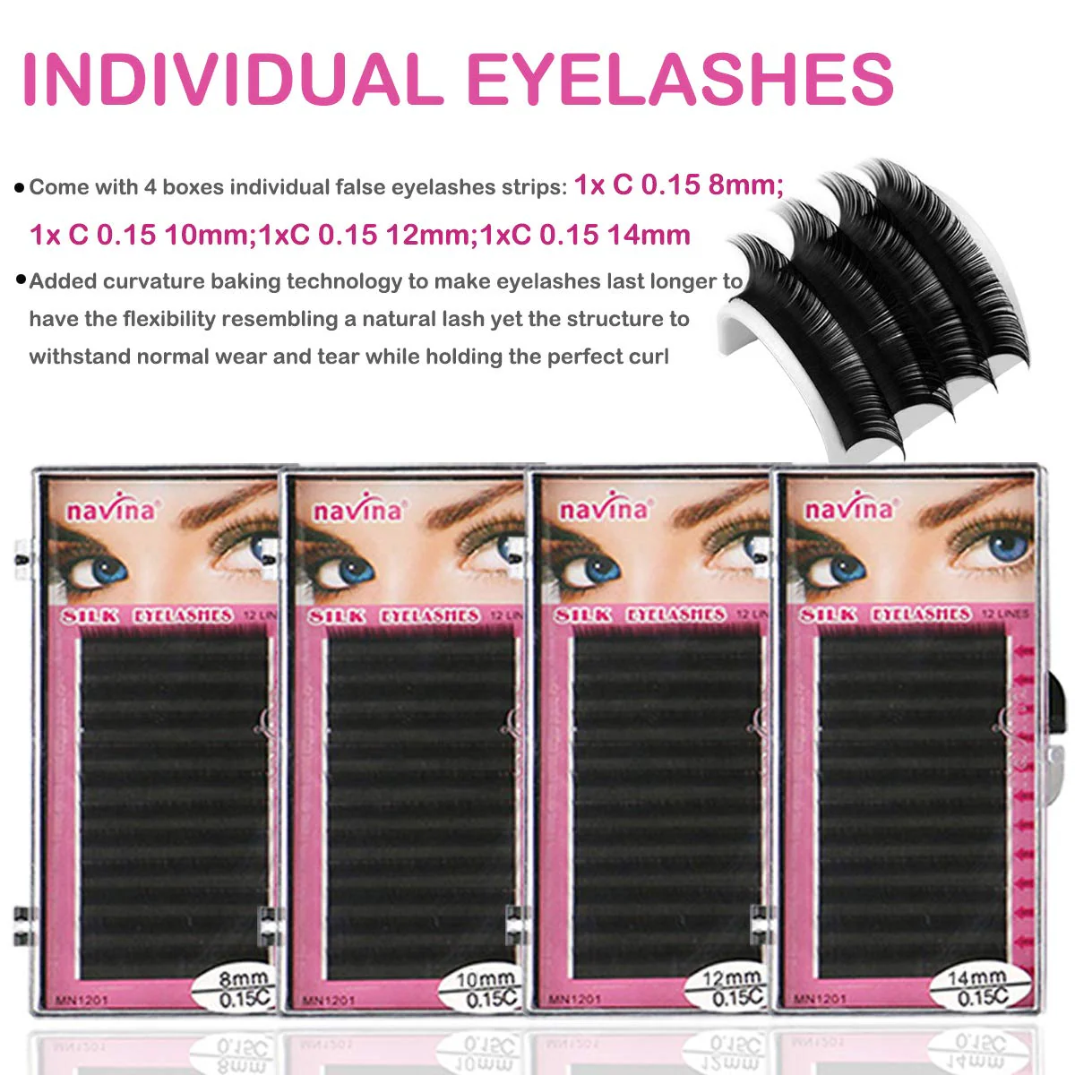 Eye Lash Extensions Kit 12 Pcs Eyelash Extension - Image 6
