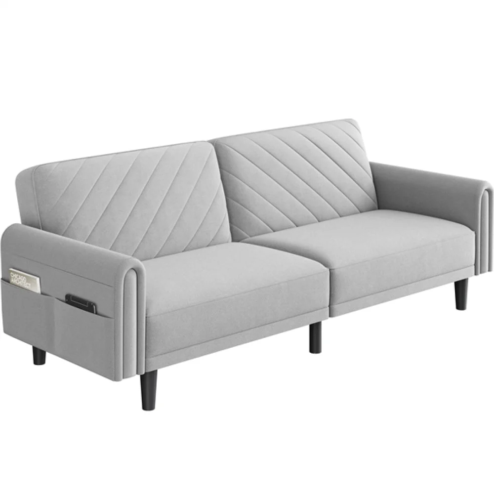 Fabric 3-Seater Sofa Bed - Image 3