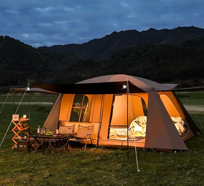 Family Tent Automatic Tent –Double Layers PU3000+ Waterproof,Two Bedrooms - Image 8