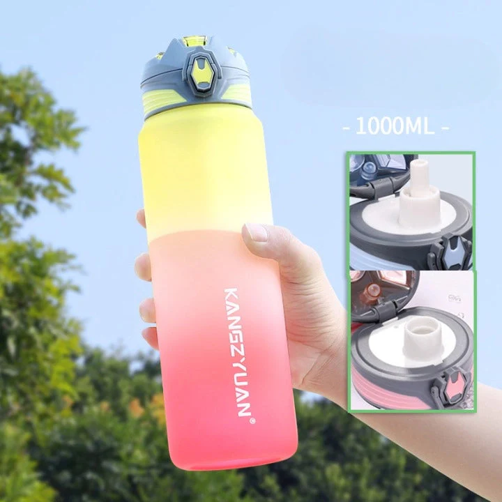 Fashional Sports Drink & Water Bottle with Scale 1000ml - Image 6