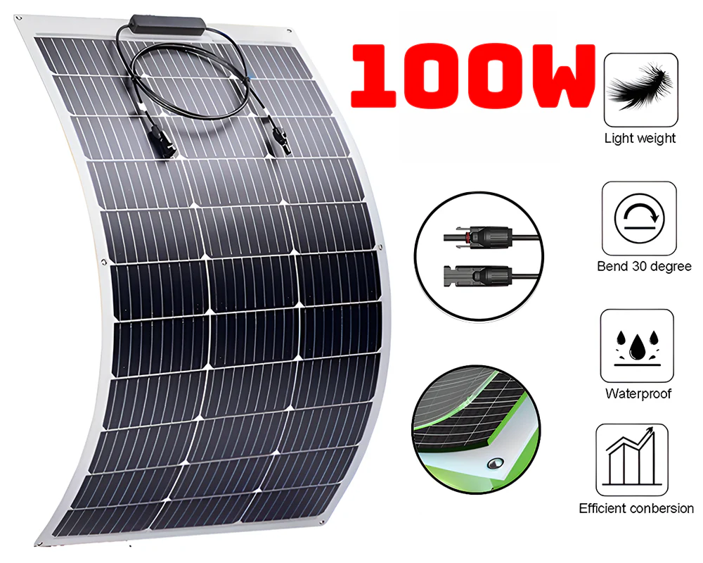 Flexible 100W Solar Panel with controller - Image 11