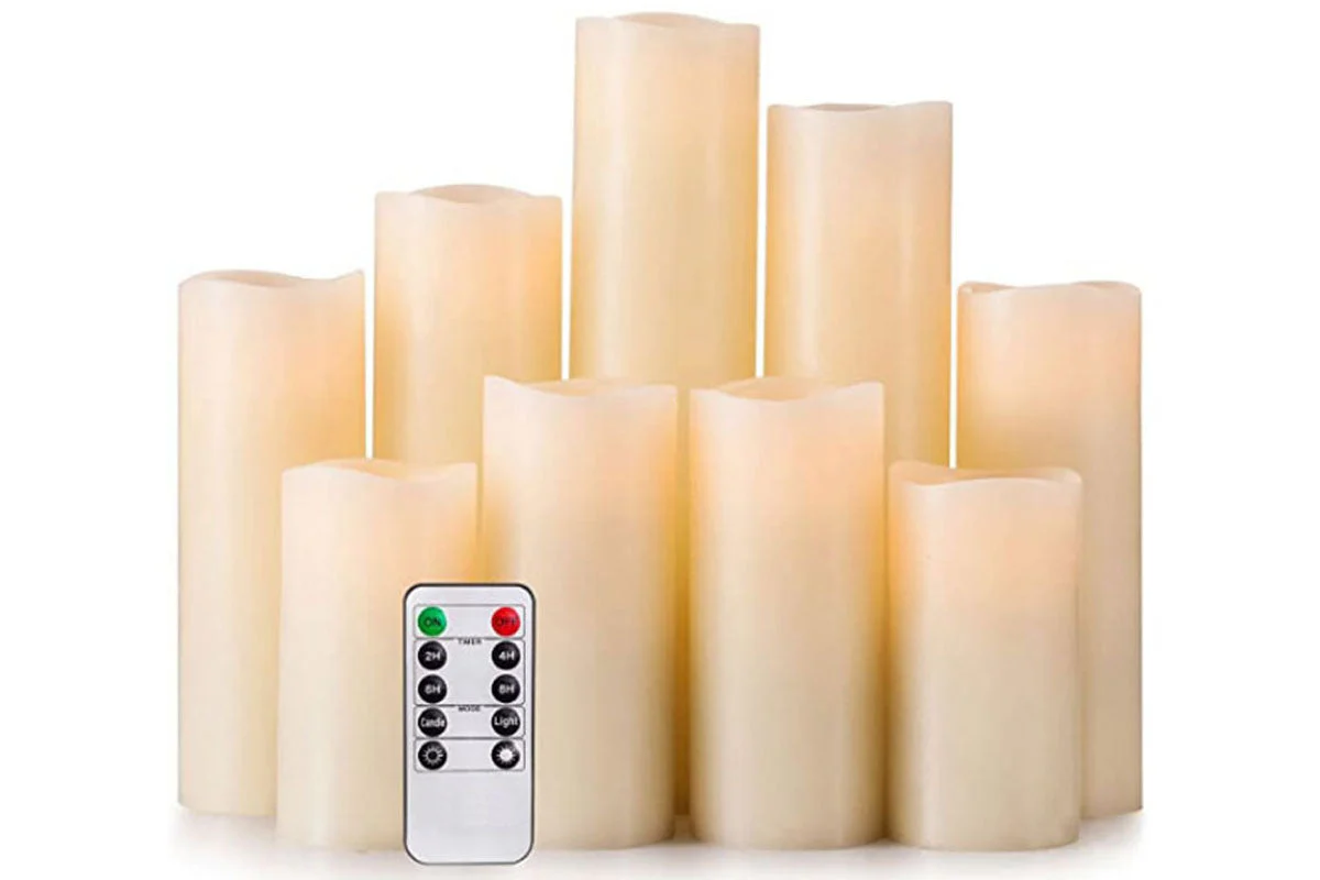 Flickering Candle Flameless Candle Battery Operated Safe - Image 2
