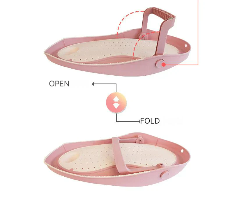 Foldable Baby Bath Seat-Blue - Image 4