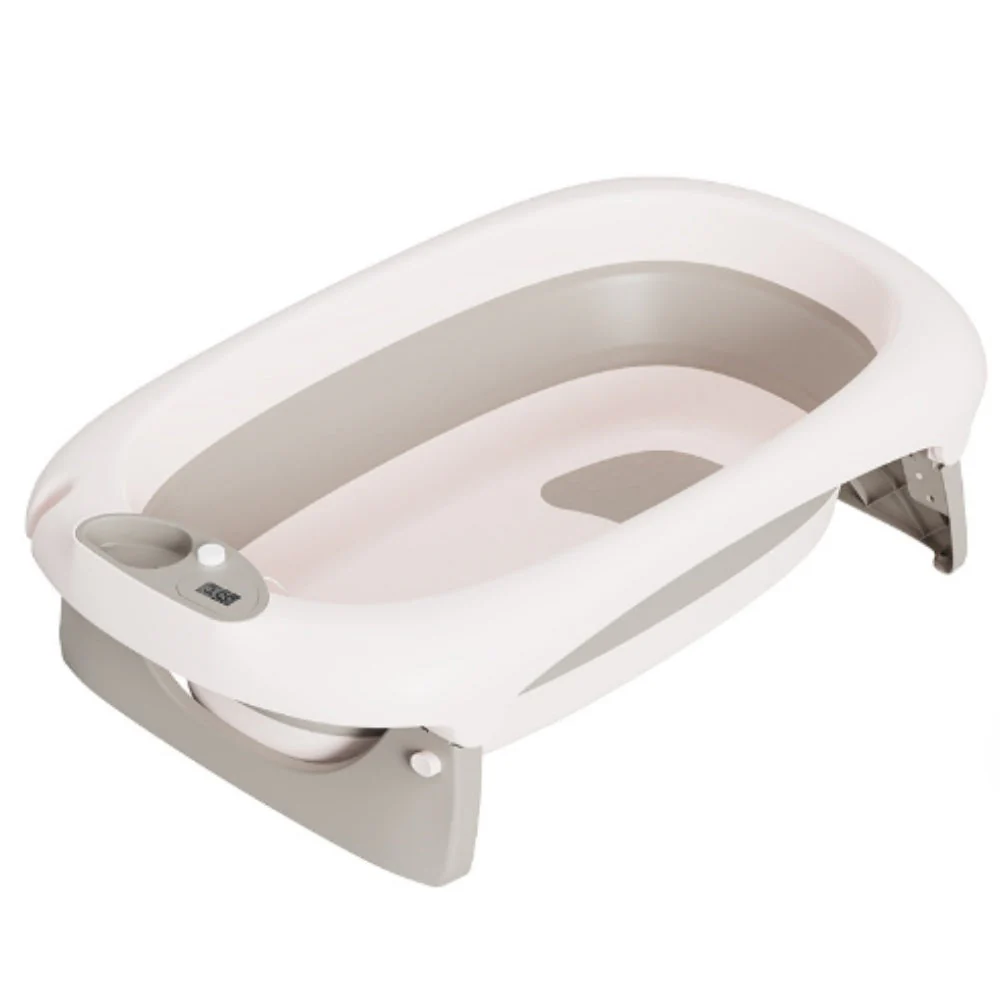 Foldable Baby Bath Tub & Fast Drying Bath Seat -Unisex Grey - Image 2