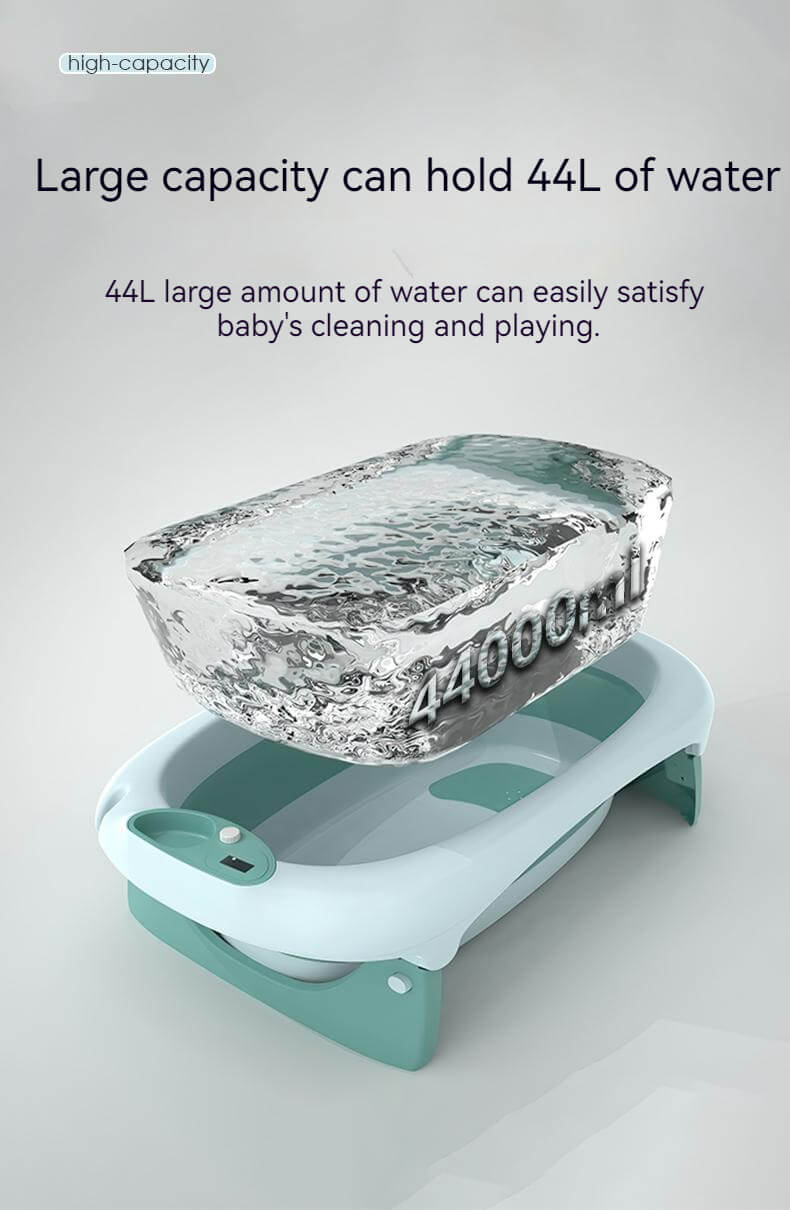Foldable Bath Tub for Newborn, Baby & Kids With Thermometer-Pink - Image 5