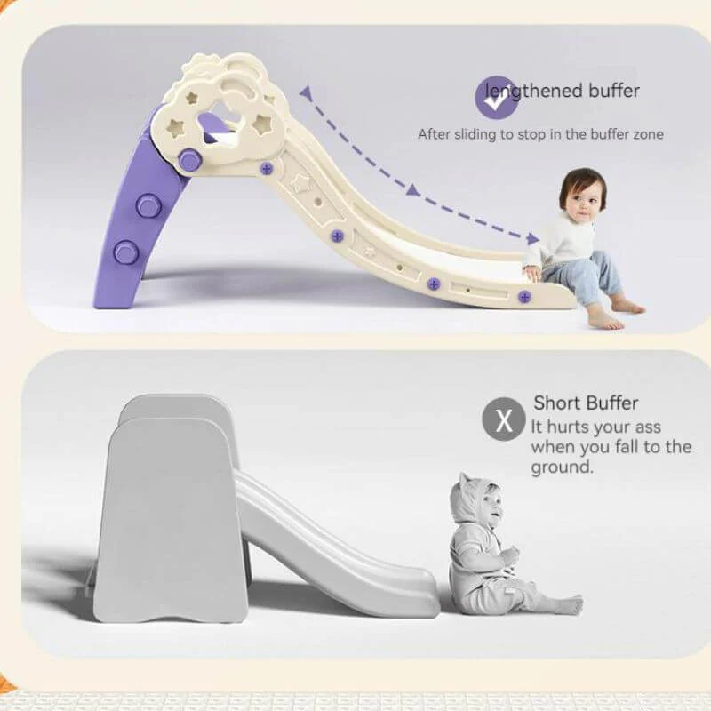 Foldable Cloud Baby Slide -Grey | Purple - Image 7