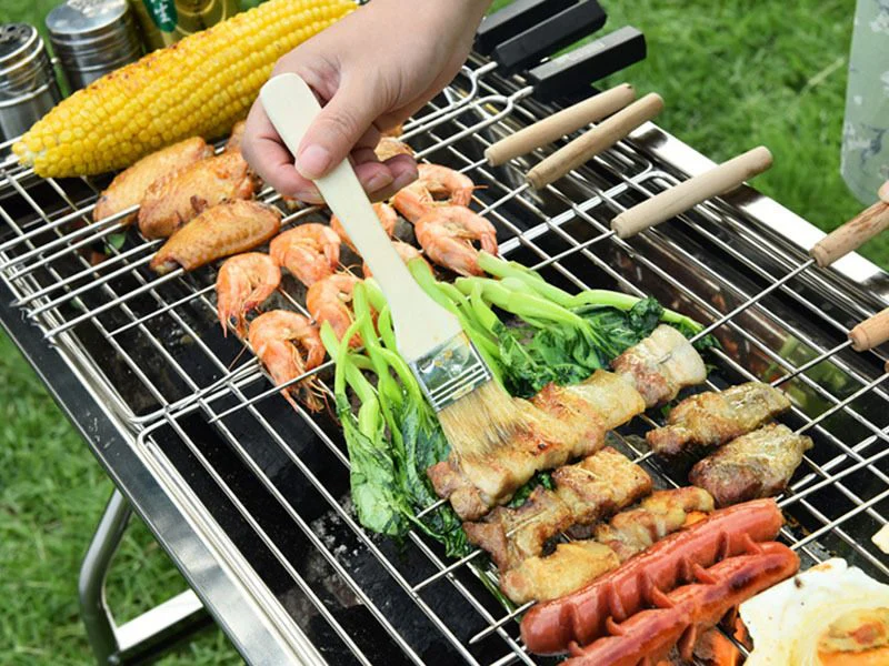 Foldable Stainless Steel BBQ Stove Grill Combo 2 - Image 4