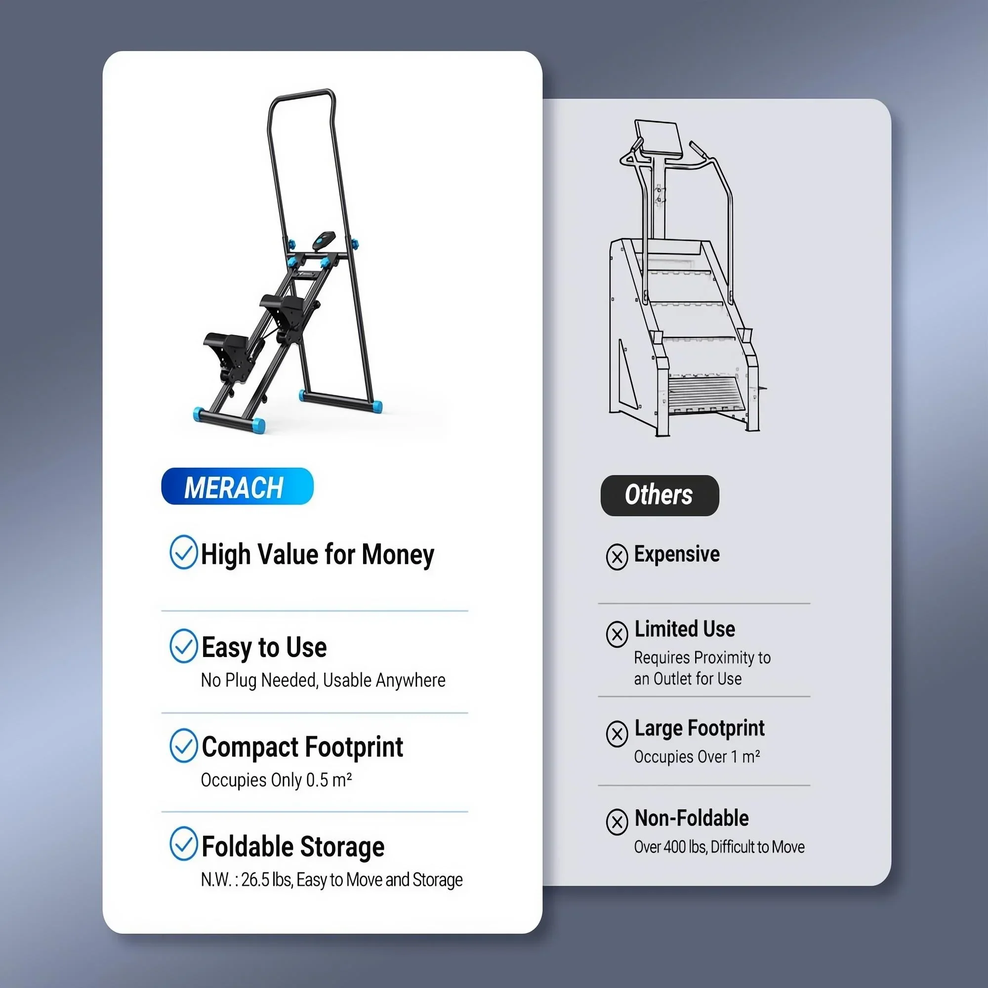 Foldable Stair Stepper for Exercise at Home Fitness Steppers - Image 8