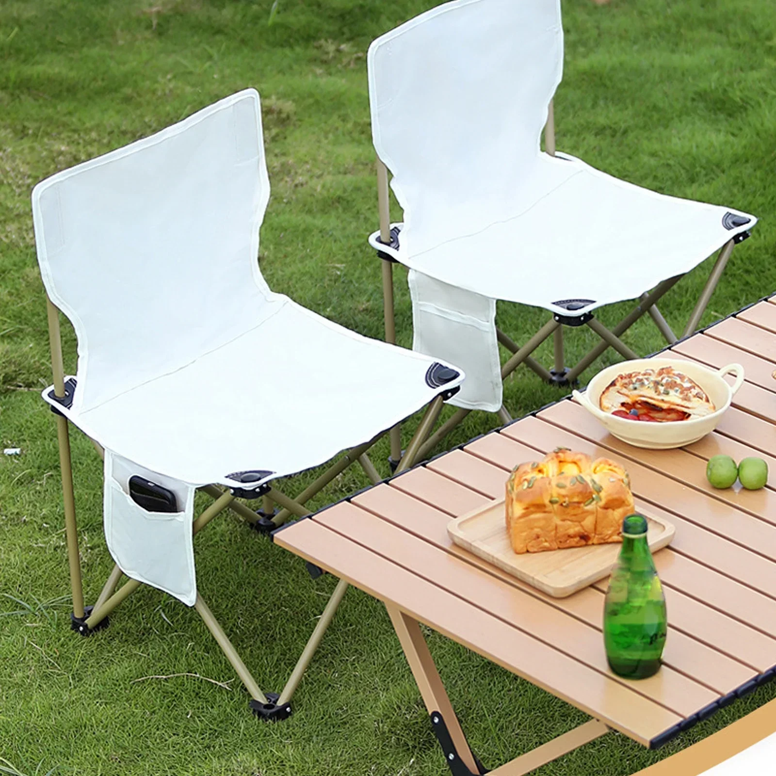 Folding Camping Table Chair Set Outdoor Dining Beach Picnic Chairs Bench - Image 9