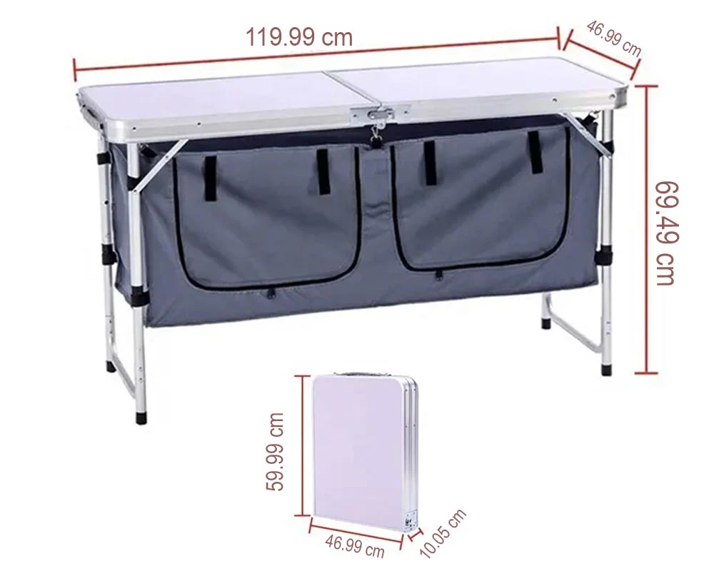 Folding Camping Table with storage - Image 6