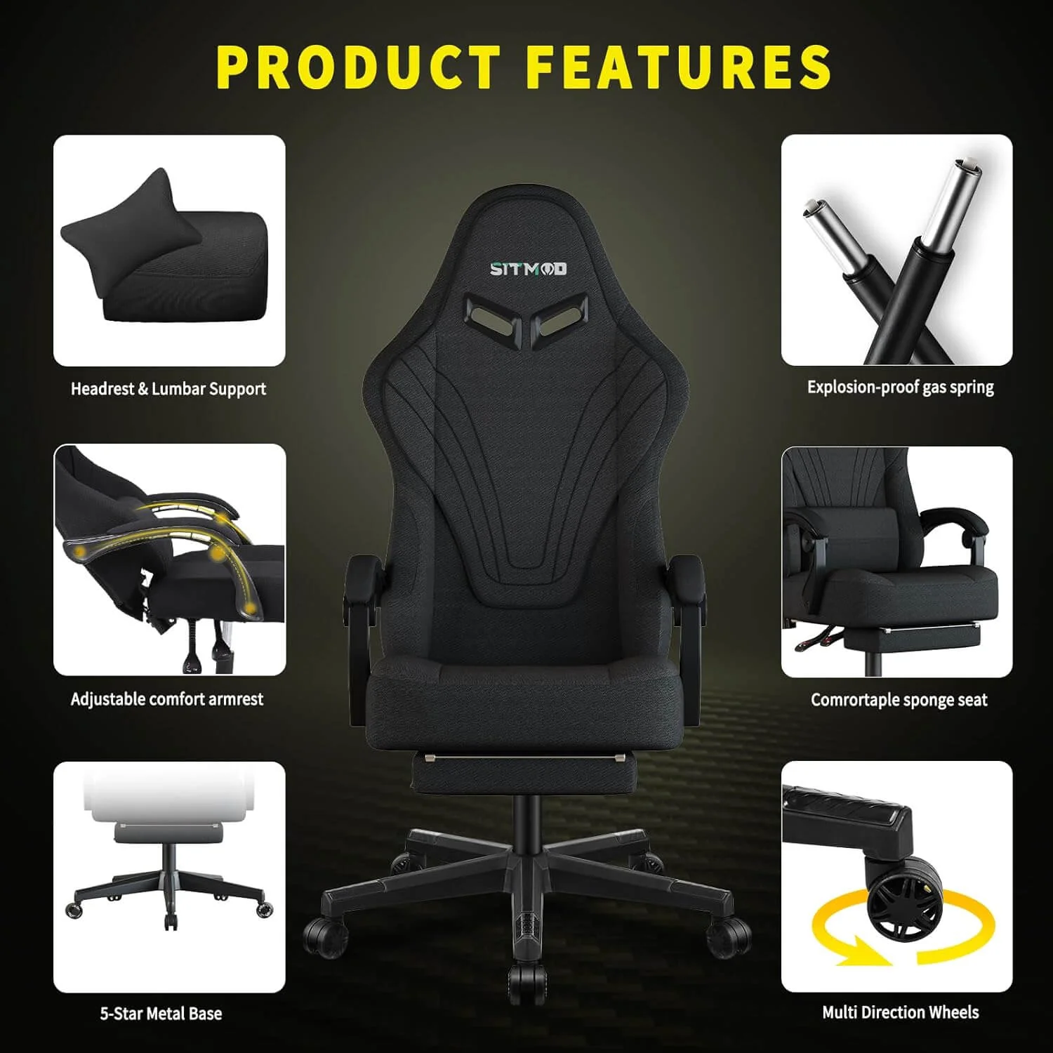 Gaming Chair Ergonomic Video Game Chair - Image 10