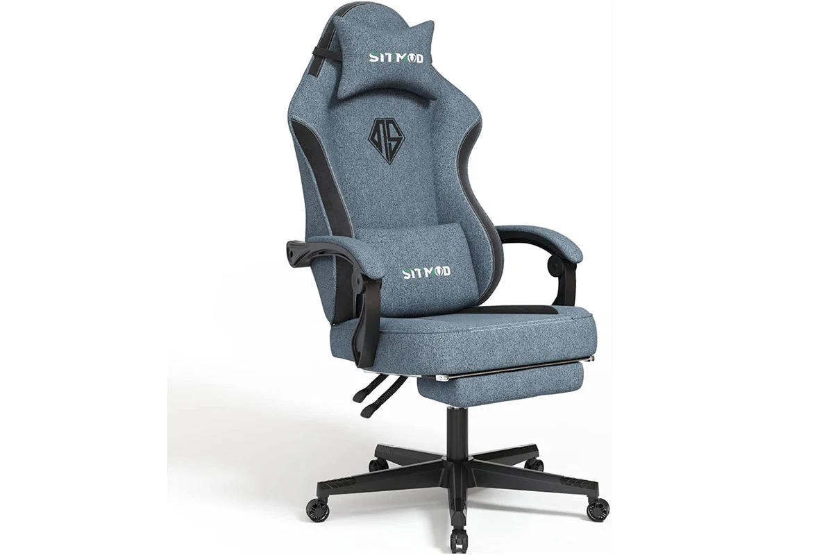 Gaming Chair Office Chair Blue - Image 2