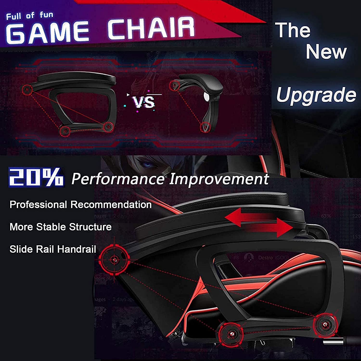 Gaming Chair with Desk – RGB Gaming Chair Combo with Gaming Desk Table - Image 6