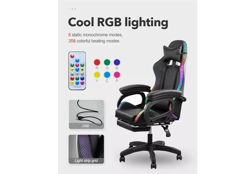 Gaming Chair with Desk – RGB Gaming Chair Combo with Gaming Desk Table - Image 8