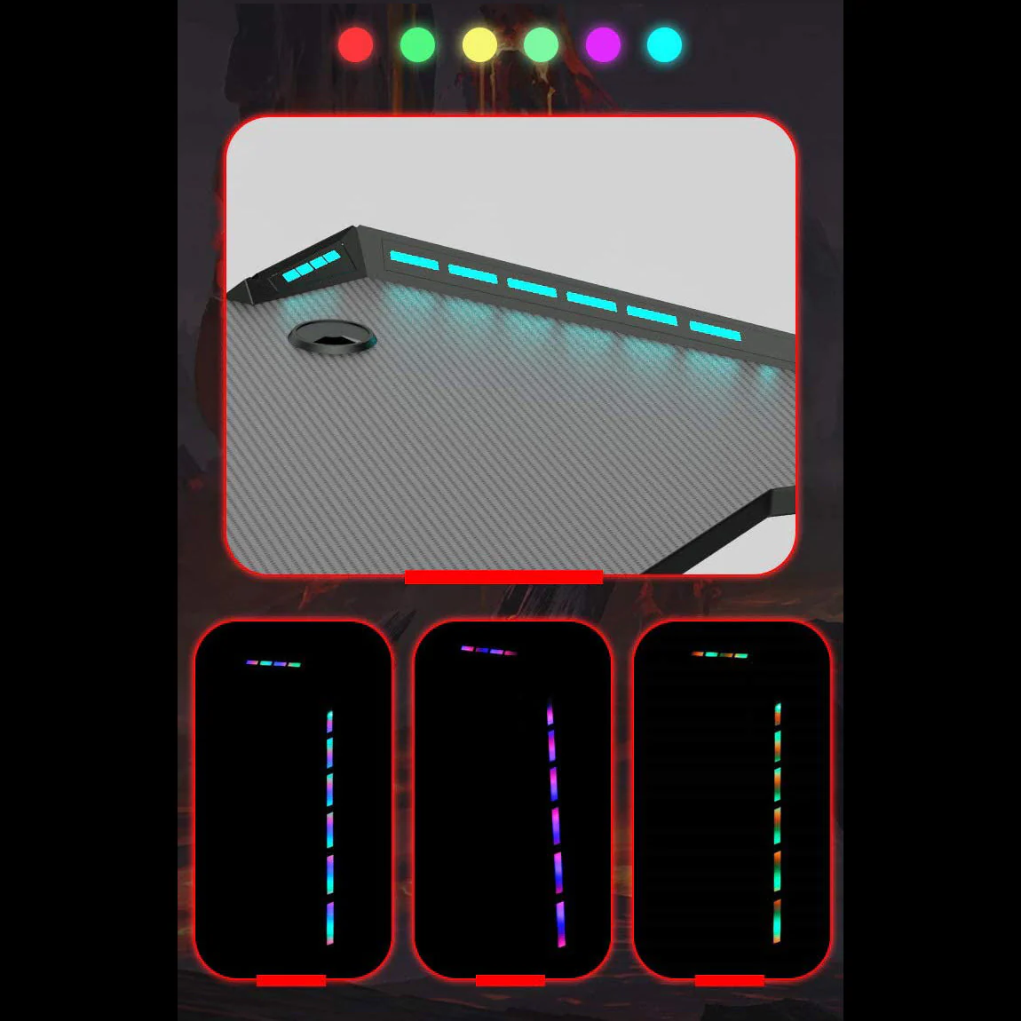 Gaming Chair with Desk – RGB Gaming Chair Combo with Gaming Desk Table - Image 6