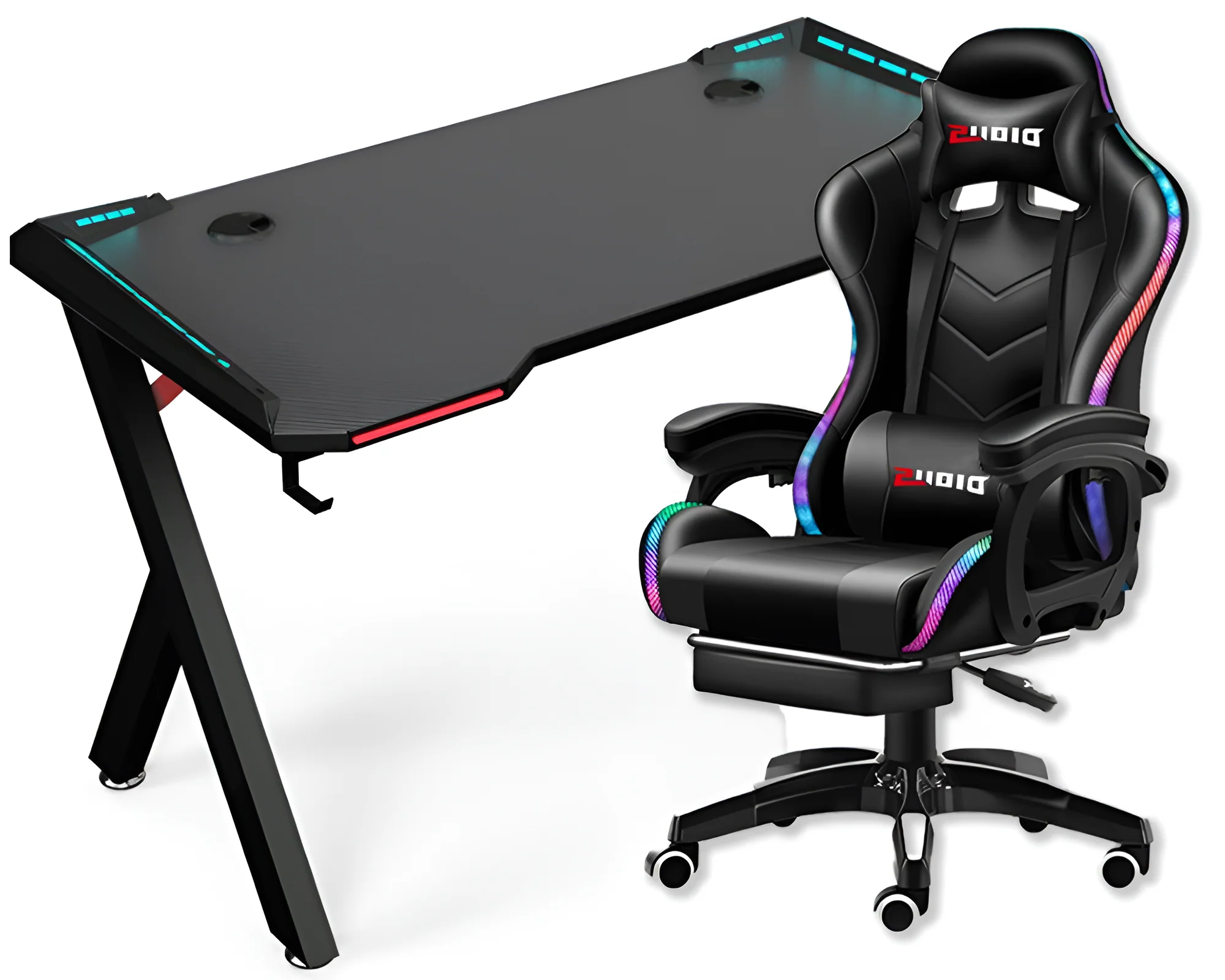 Gaming Chair with Desk – RGB Gaming Chair Combo with Gaming Desk Table - Image 2