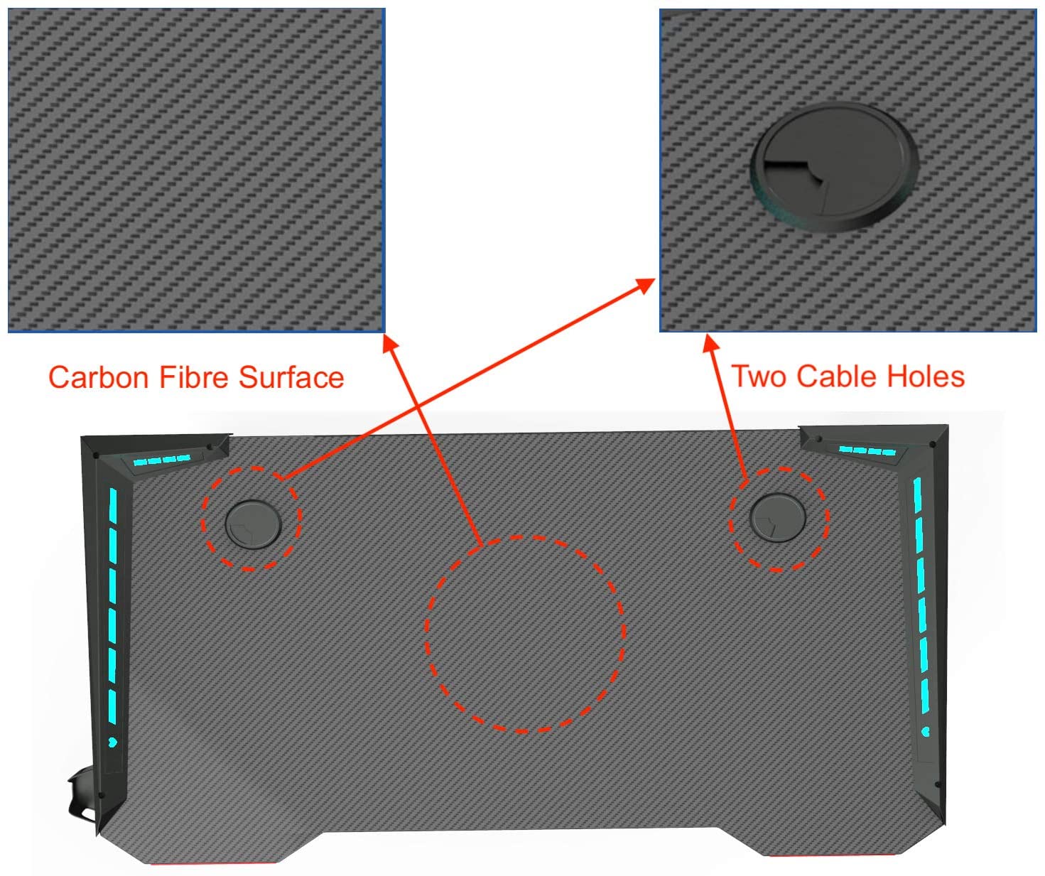 Gaming Chair With Gaming Desk Table - Image 13