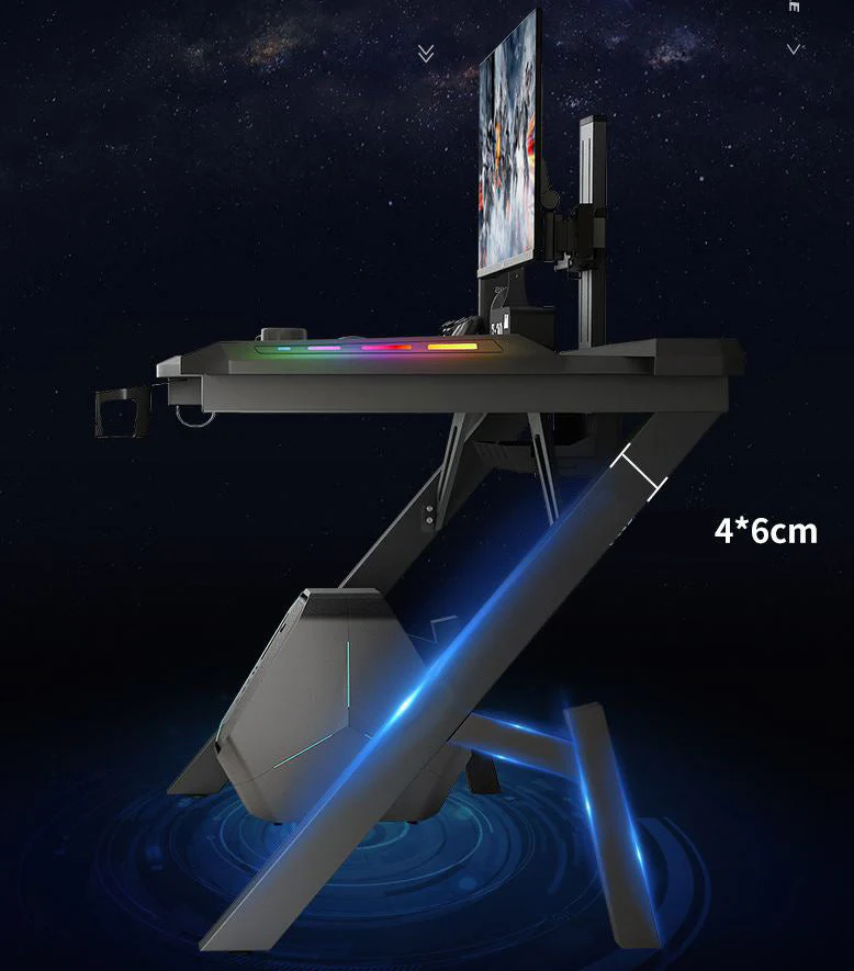 Gaming Desk Table 120cm RGB Light - Image 6