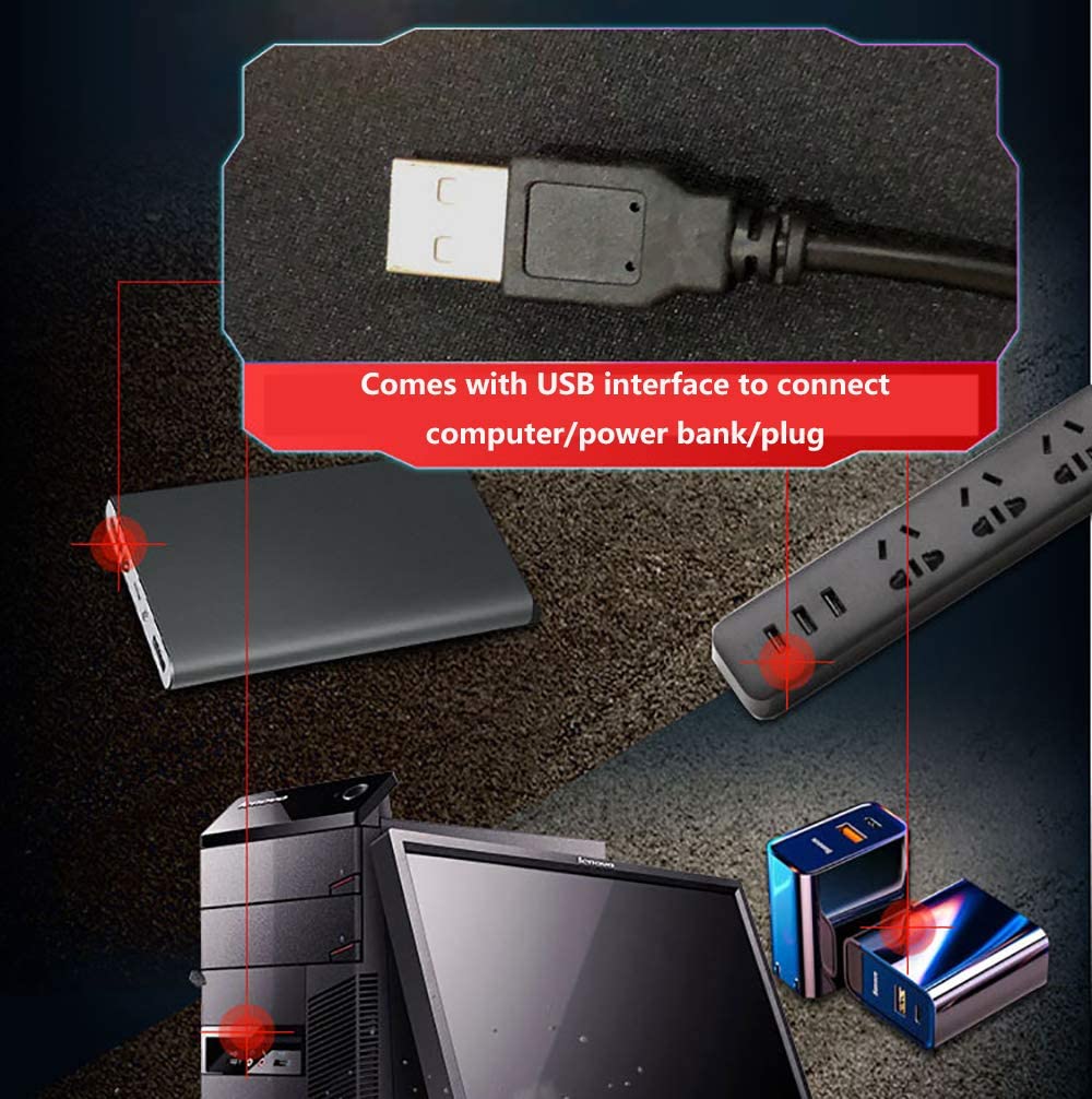Gaming Desk Table Computer Desk RGB Light 120cm - Image 10