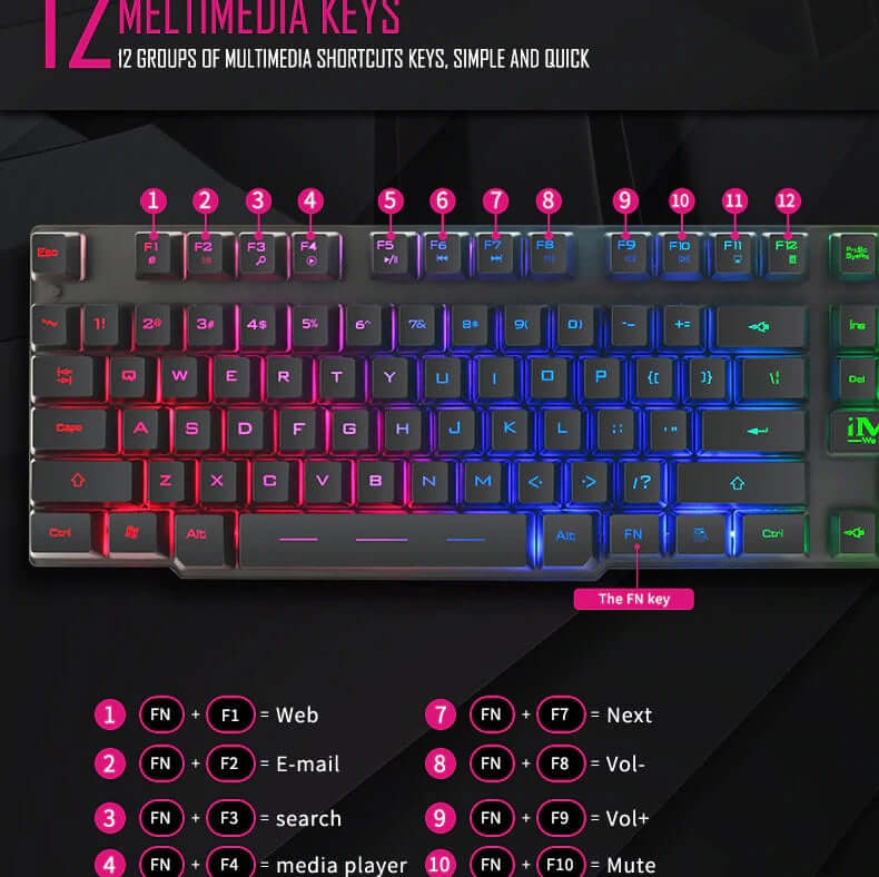 Gaming Keyboard Backlight Suspension Key - Image 8