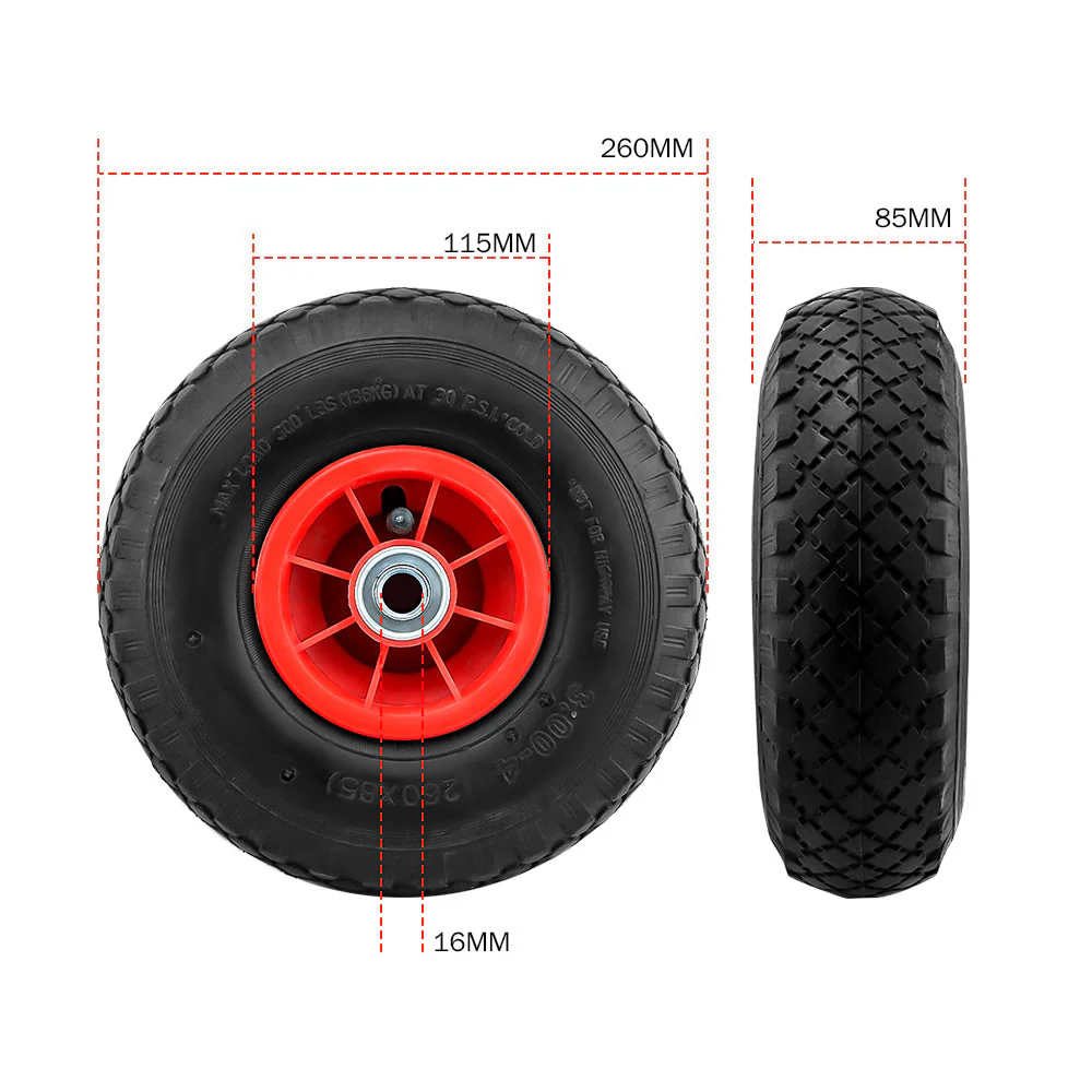 Go Cart Wheels Cart Tire Wheel Barrow Wheels Trolley Wheels - Image 4
