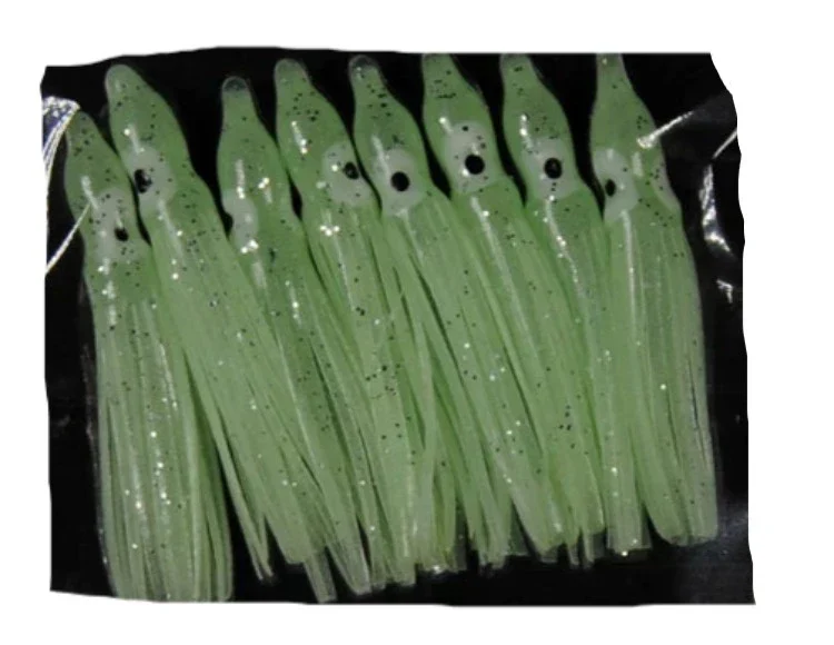 Green Lumo 5cm Octopus Luminous Skirts ( Pack of 8) - Image 2