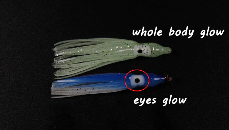 Green Lumo 5cm Octopus Luminous Skirts ( Pack of 8) - Image 3