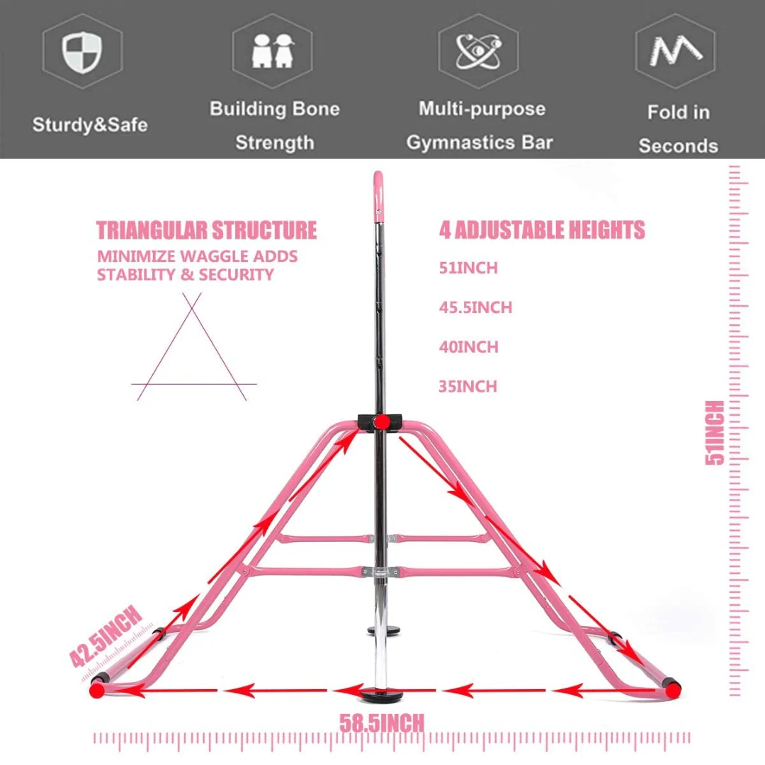 Gymnastic Bar Horizontal High Bar For Home Gym Training - Image 3