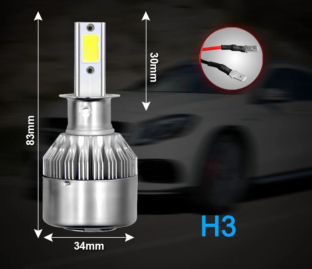 H3 LED Headlight Bulbs - Image 5