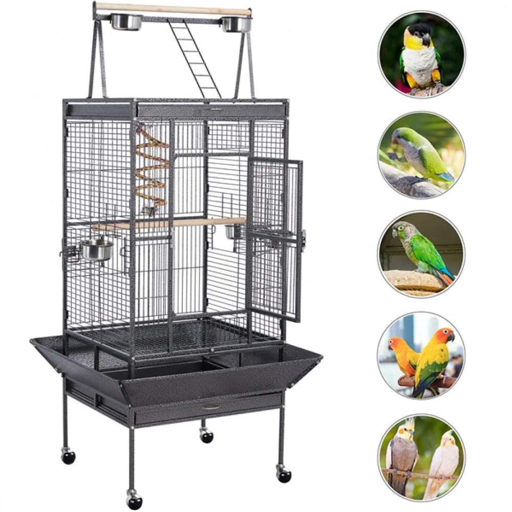 H68.5'' Play Top Parrot Cage - Image 4