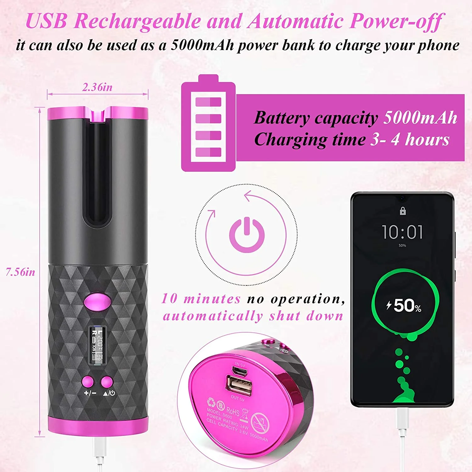 Hair Curler Cordless Automatic - Image 10