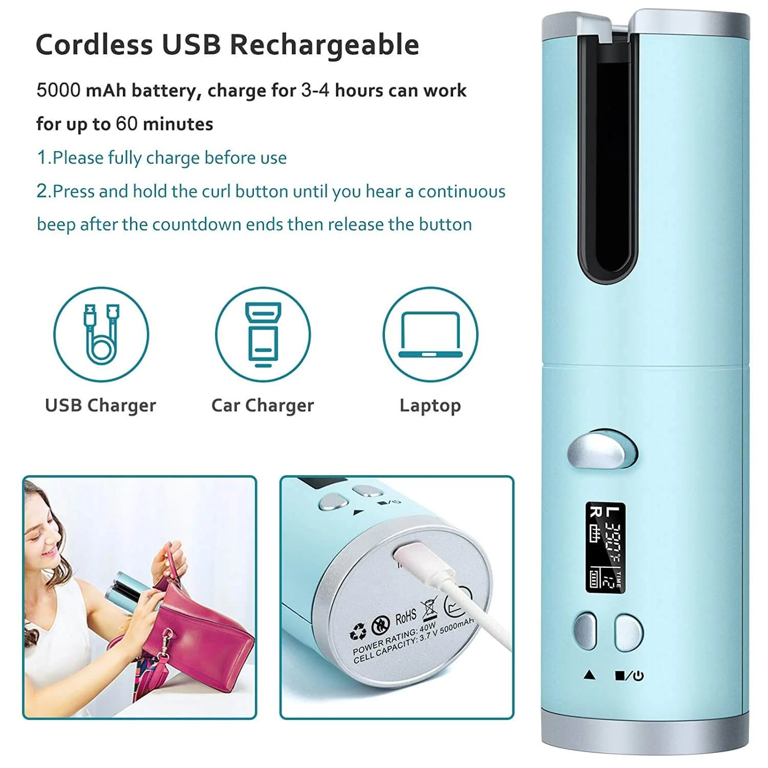 Hair Curler Cordless Automatic - Image 4