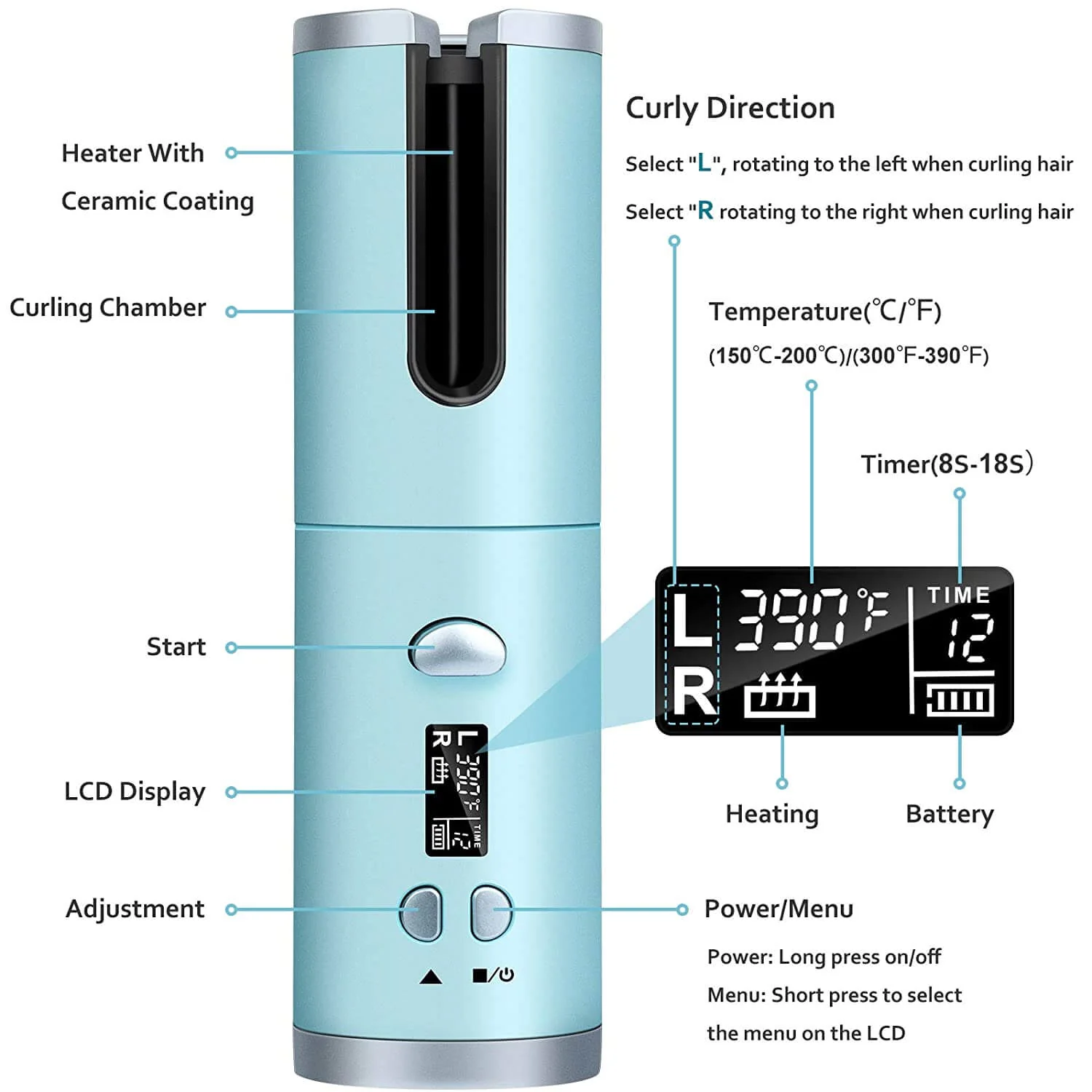 Hair Curler Cordless Automatic - Image 5