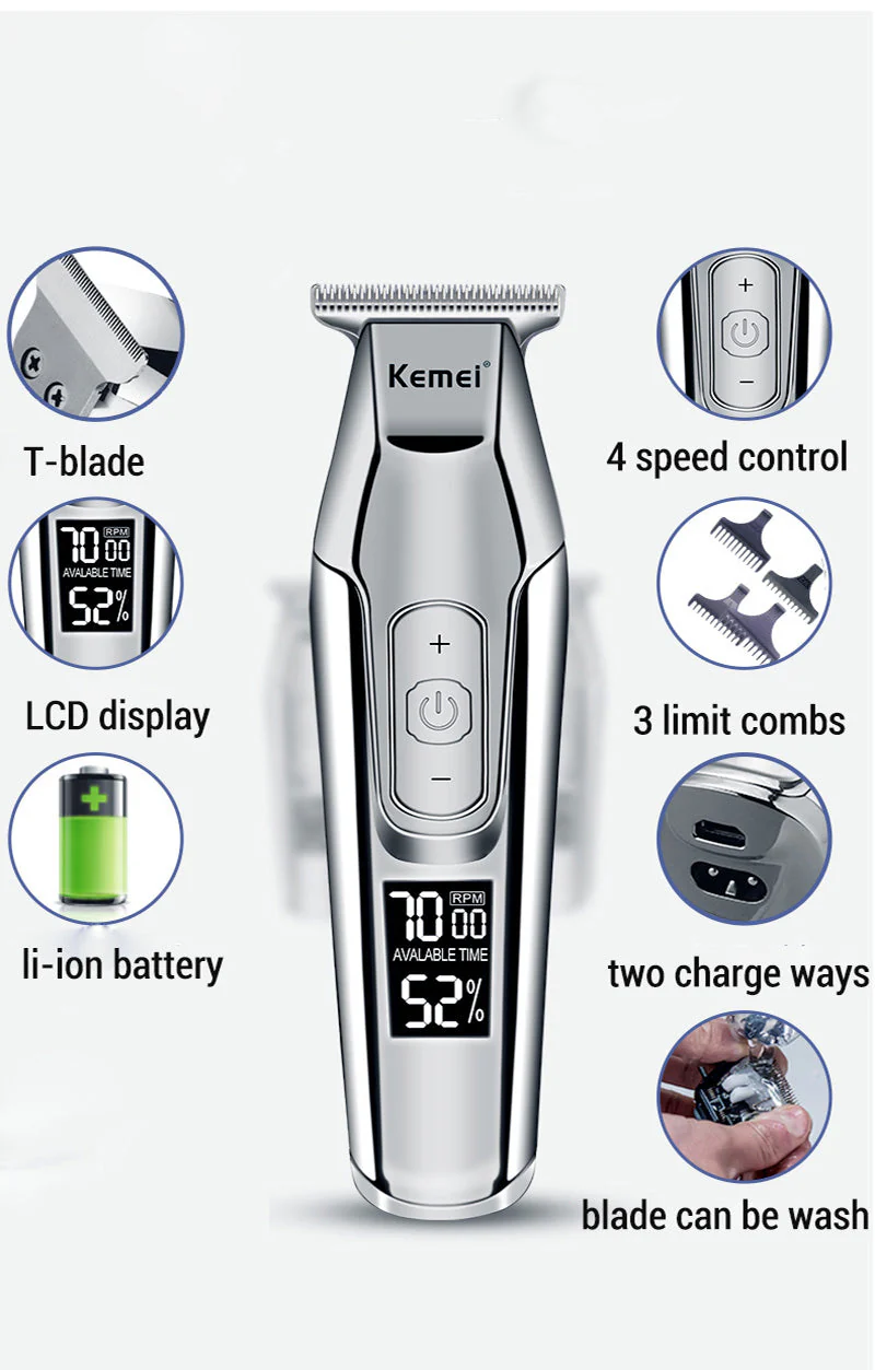 Hair Trimmer Shaver Clippers Cordless - Image 8
