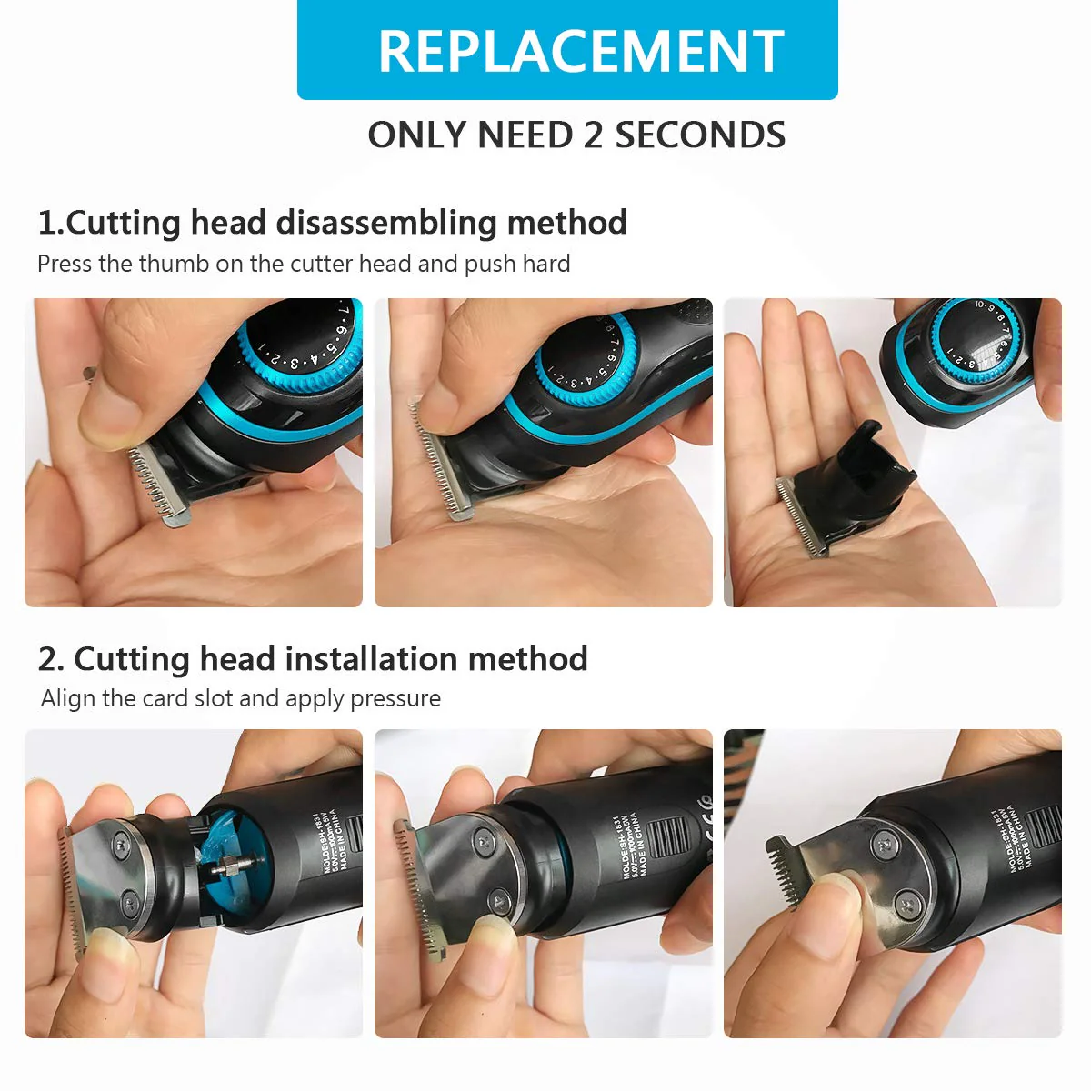 Hair Trimmer Shaver Clippers Cordless - Image 4
