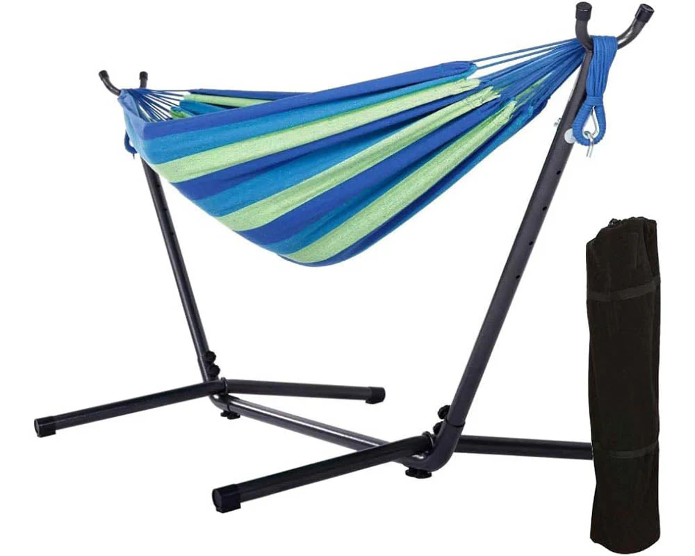 Hammock Chair Blue with Stand - Image 9
