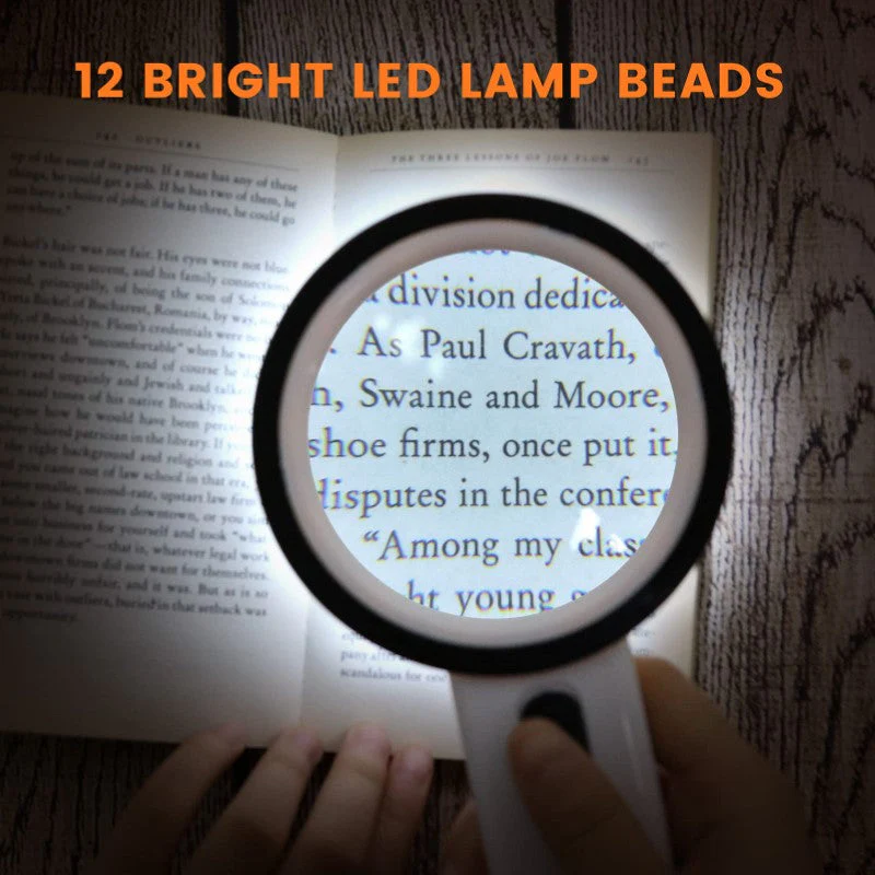 Handheld Large Magnifying Glass 12 LED - Image 3