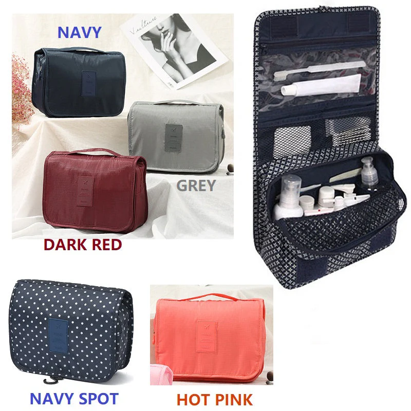 Hanging Toiletry Bag Travel Cosmetic Kit Large Essentials Organizer Waterproof - Image 2