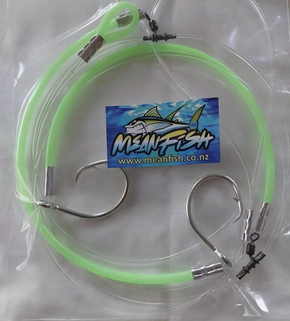 Hapuka (Grouper) 2 Hook Rig 14/0 Circle Hook with Light - Image 2