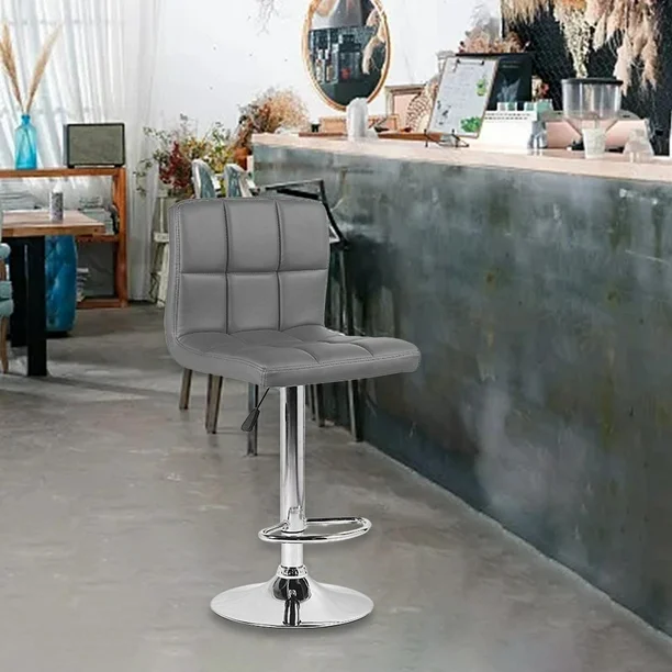 Height Adjustable Bar Stool PU Leather Bar Stools - Image 5