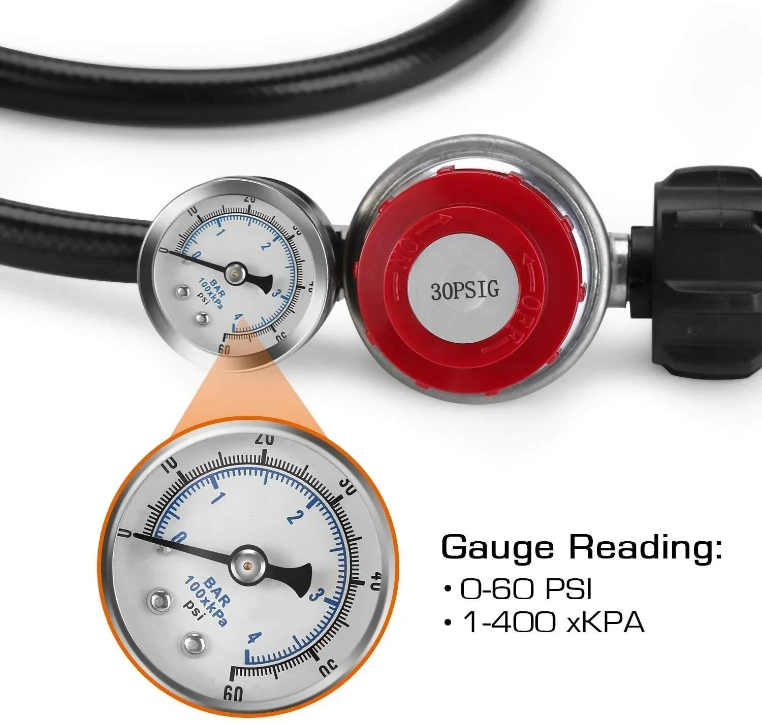 High Pressure Propane Regulator Hose Gauge - Image 14