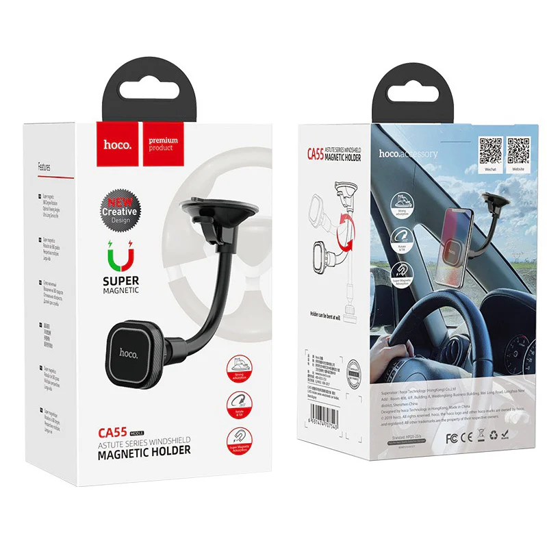 Hoco Premium Windshield Magnetic Holder (CA55) – Hands-Free Phone Mount - Image 5