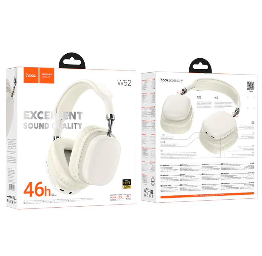 Hoco W52 Wireless Stereo Headphone – Bluetooth Headset - Image 5